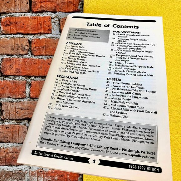 FILIPINO CUISINE Cookbook Recipe Book 1998 by AT&T - Picture 7 of 12